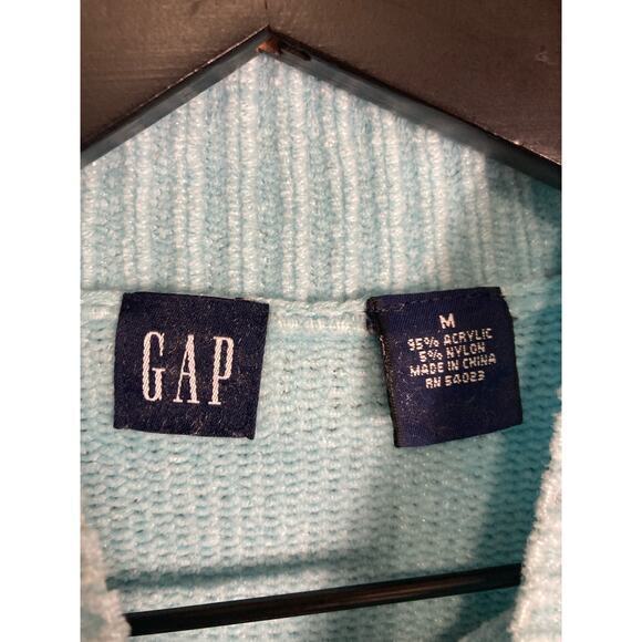 GAP Girls Blue Snowflake Sweater Size M Knit Winter Pullover Warm Cozy Cute - Picture 4 of 7